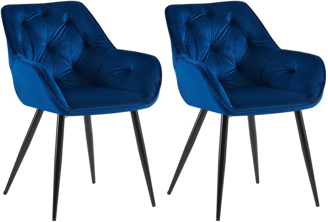2-delige Set Eetkamerstoel - Keukenstoelen - Fluwelen Bekleding voor Comfort Kleur lichtgrijs Materiaal zacht