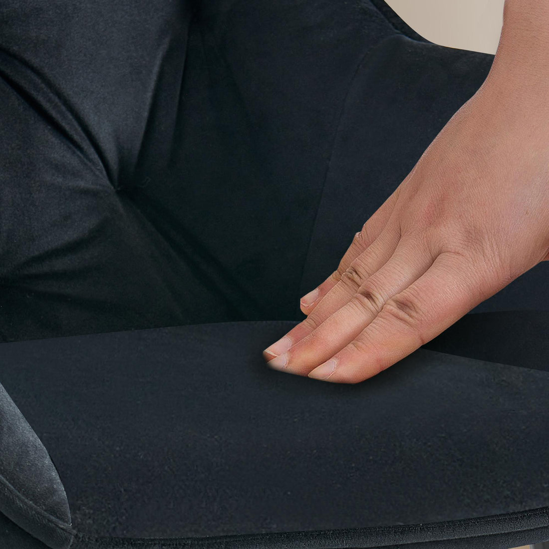 Luxe Fluwelen Eetkamerstoelen - Comfortabel - Stabiel Metaal Frame, Set van 2 Kleur zwart