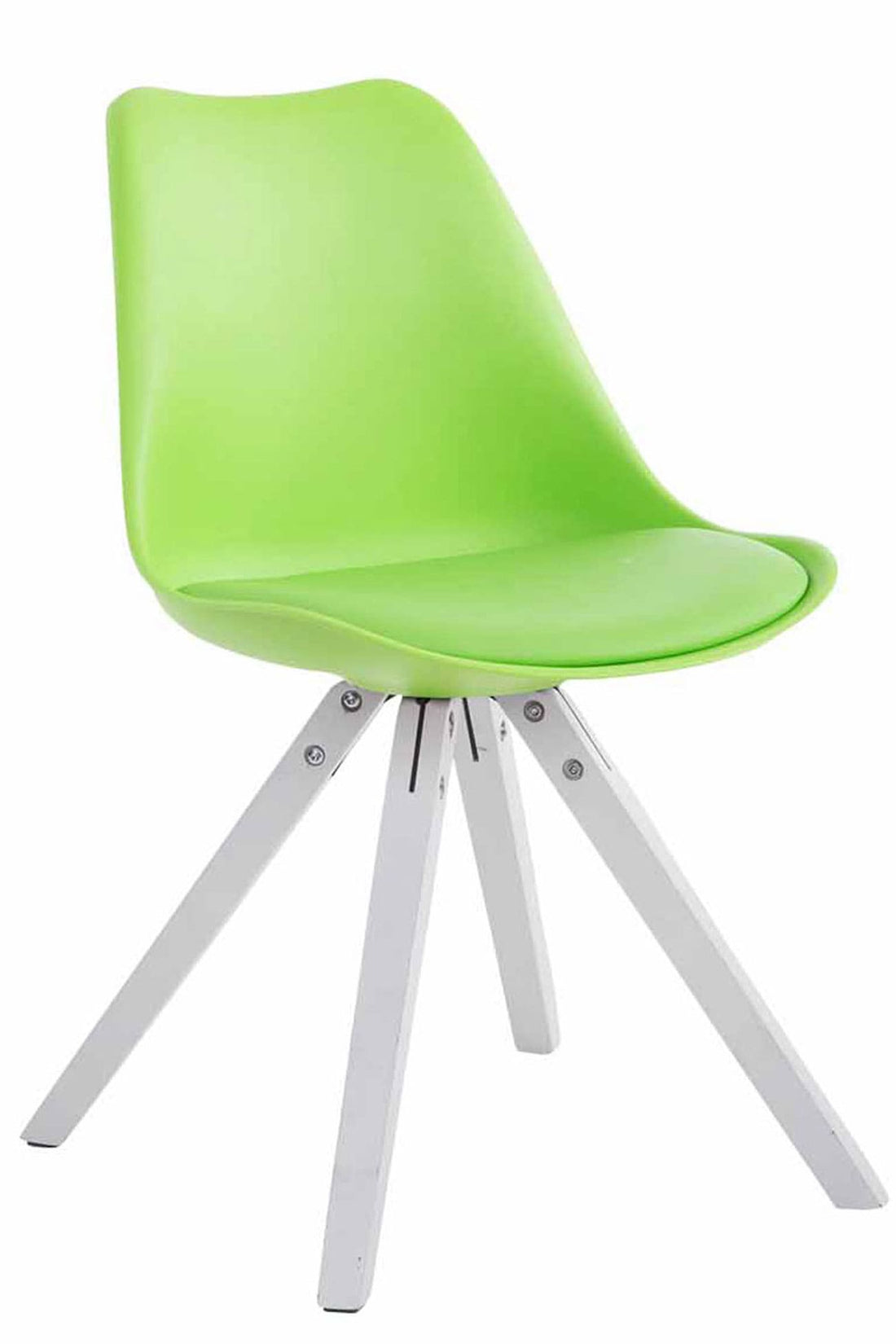 Set van 4 Kunstleren Stoelen - Luxe Vierkante Stoelen - Moderne & Comfortabele Zitting Kleur groen