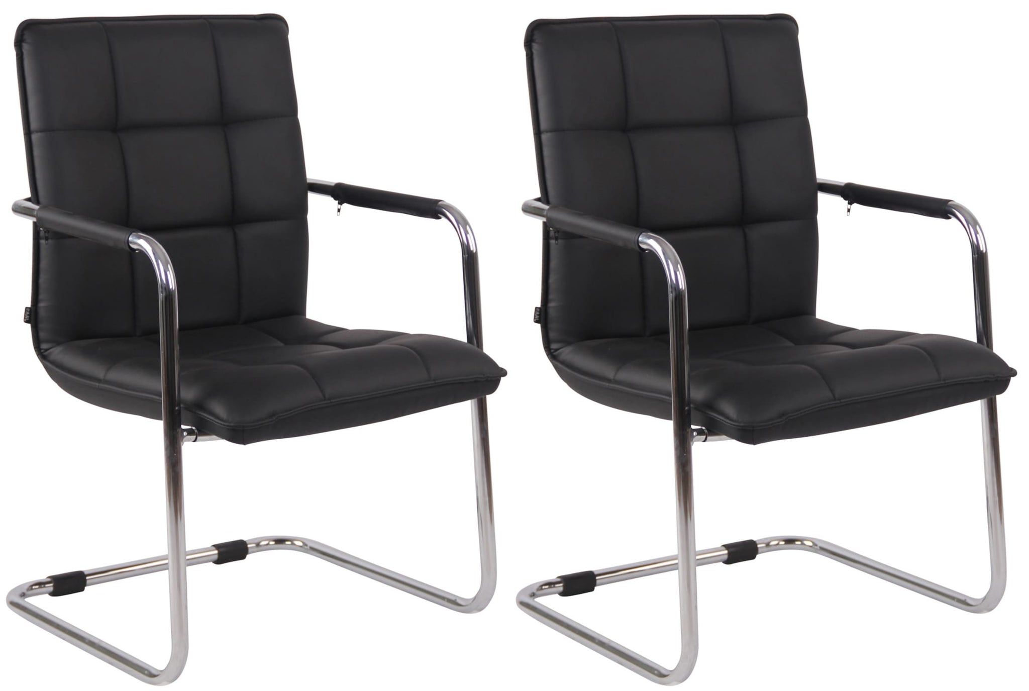 2-delige set Eetkamerstoelen - Keukenstoelen - Hoog zitcomfort Kleur zwart