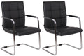 2-delige set Eetkamerstoelen - Keukenstoelen - Hoog zitcomfort Kleur zwart