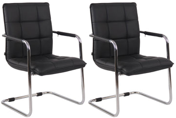 2-delige set Eetkamerstoelen - Keukenstoelen - Hoog zitcomfort Kleur zwart