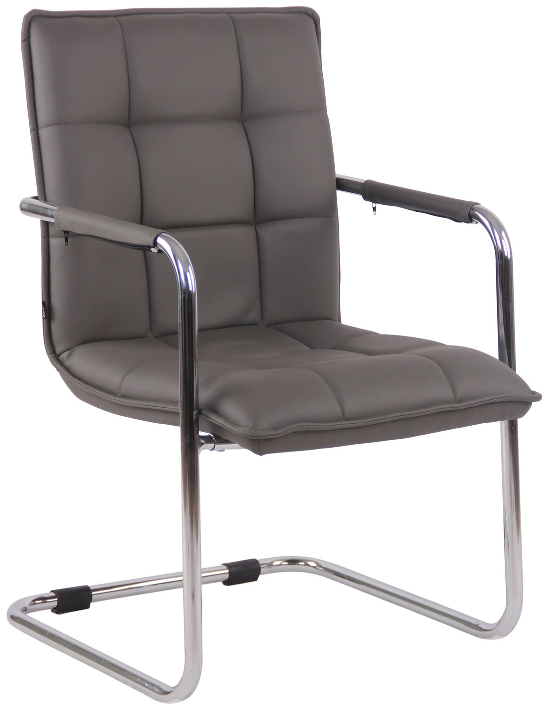 Set van 2 Eetkamerstoelen Kunstleer - Imitatieleer - Optimaal Zitcomfort Kleur grijs