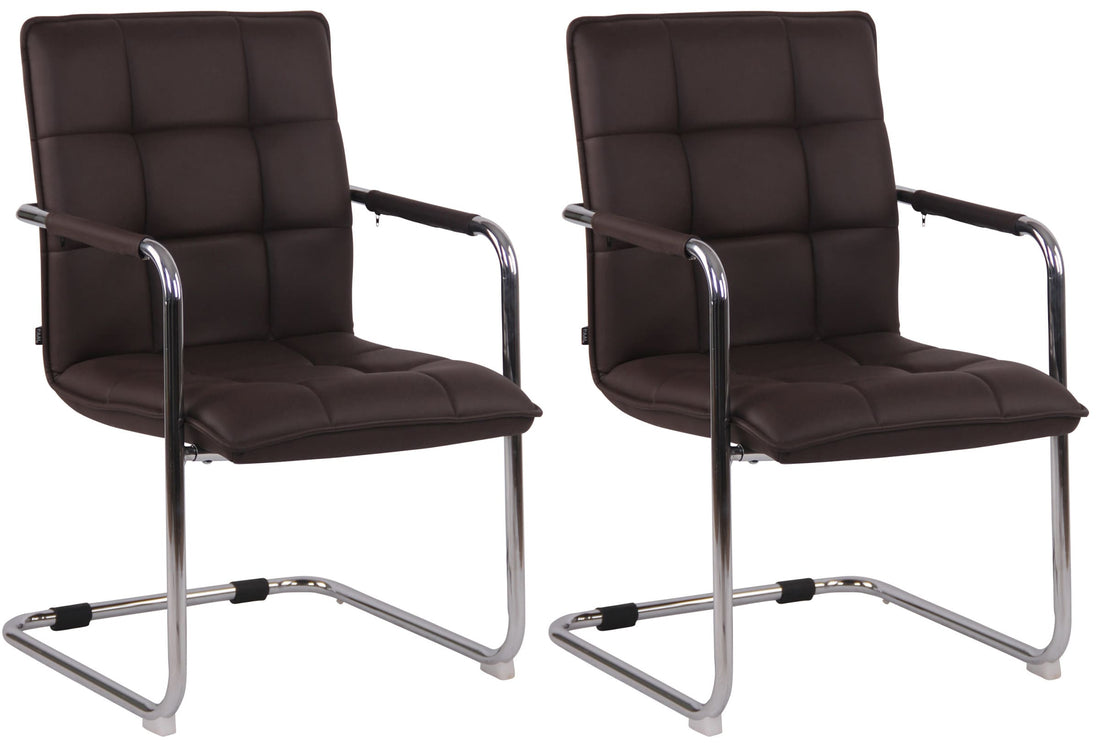 2-delige Set Eetkamerstoelen - Design Stoelen - Uitstekend Zitcomfort Kleur bruin