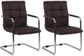 2-delige Set Eetkamerstoelen - Design Stoelen - Uitstekend Zitcomfort Kleur bruin