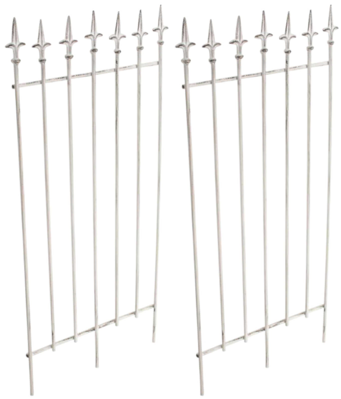 2-delige set Klimplantensteunen - Rankhulp - Vakmanschap in Hoogwaardig IJzer Kleur antiek wit