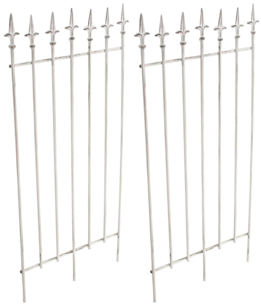 2-delige set Klimplantensteunen - Rankhulp - Vakmanschap in Hoogwaardig IJzer Kleur antiek wit