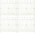 4-delige Set Antieke Tuinhekken - Rustieke Trellis - Uitbreidbaar Design Kleur antiek-crème