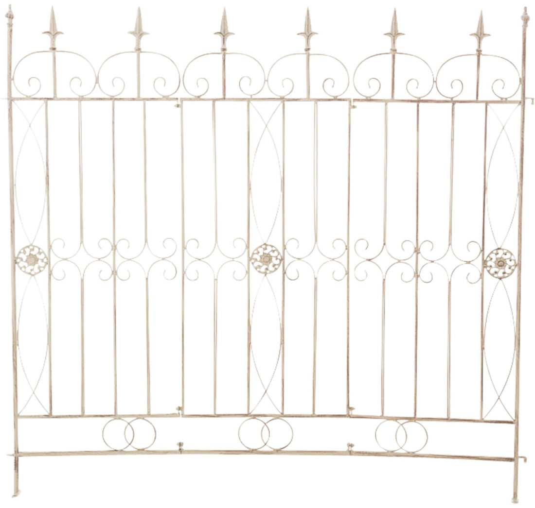 4-delige Set Antieke Tuinhekken - Rustieke Trellis - Uitbreidbaar Design Kleur antiek-crème