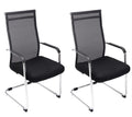 Set van 2 Eetkamerstoelen - Keukenstoelen - Uitstekend Zitcomfort Kleur zwart