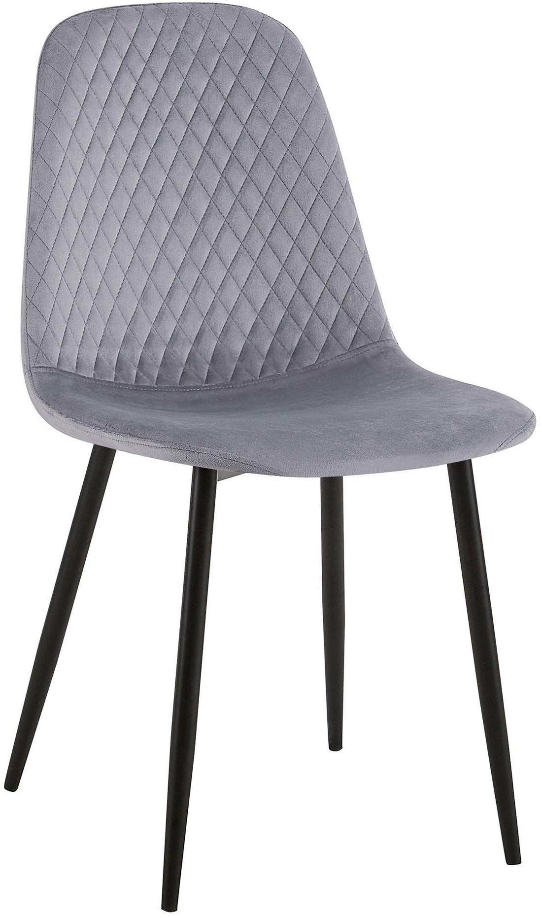 Grijze Fluwelen Eetkamerstoelen - Moderne Zitoplossing - Comfort en Stijl in 1 Set van 4 Kleur grijs