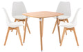 Eethoek set - Dining Set - Verstelbare Poten - Natura/Wit Design Kleur natuur/wit
