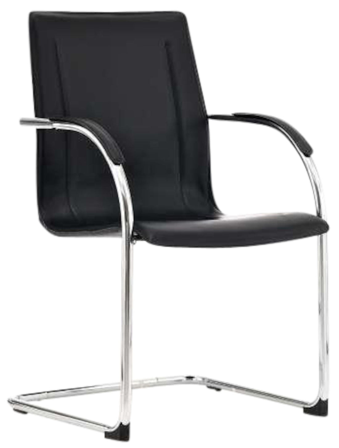 Set van 3 Eetkamerstoelen - Dinerstoelen - Comfortabel Gestoffeerd Kleur zwart