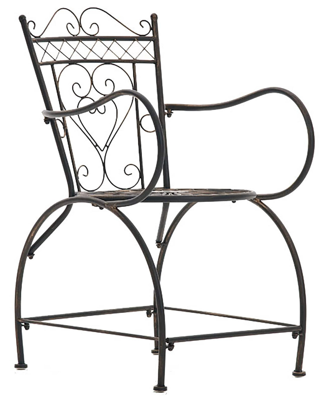 Set van 2 Bronzen Tuinstoelen - Patio Zitplaatsen - Handgemaakt Design & Antieke Patina Afwerking Kleur brons