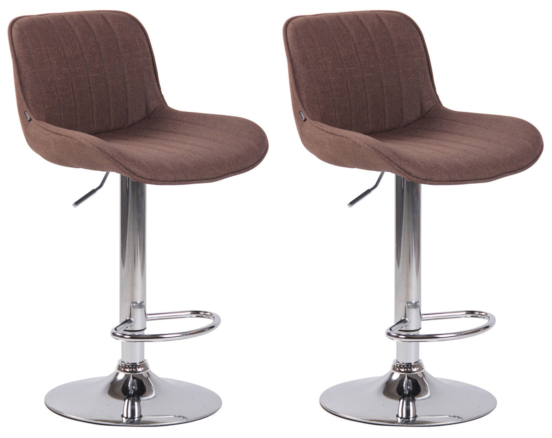 Set van 4 Moderne Barkrukken - Keukenstoelen - Hoogte Verstelbaar, 360° Draaibaar Kleur bruin