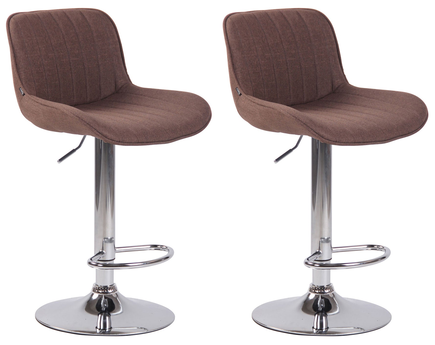 Set van 4 Moderne Barkrukken - Keukenstoelen - Hoogte Verstelbaar, 360° Draaibaar Kleur bruin