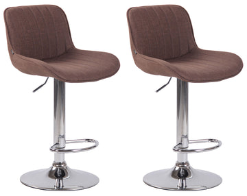 Set van 4 Moderne Barkrukken - Keukenstoelen - Hoogte Verstelbaar, 360° Draaibaar Kleur bruin