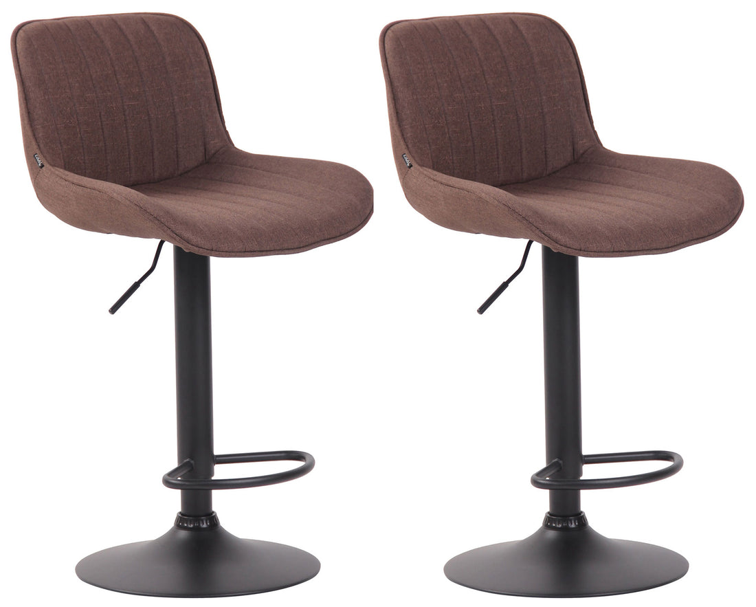 Set van 2 Stijlvolle Barkrukken - Barstoelen - 360° Draaibaar & Verstelbare Hoogte Kleur bruin