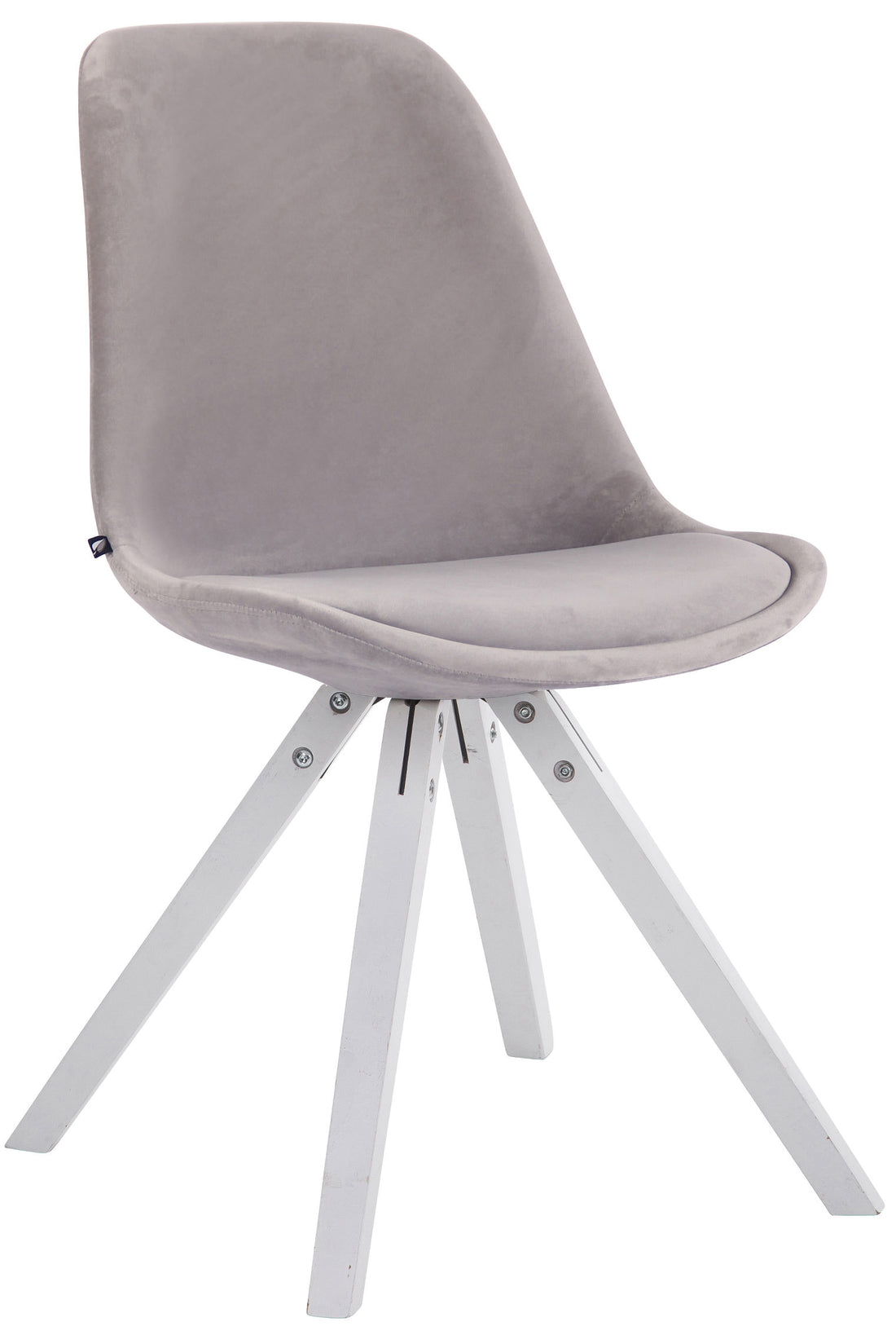 4-delige Set Eetkamerstoelen - Fluwelen Stoelen - Luxe Comfortabele Zitting Kleur grijs