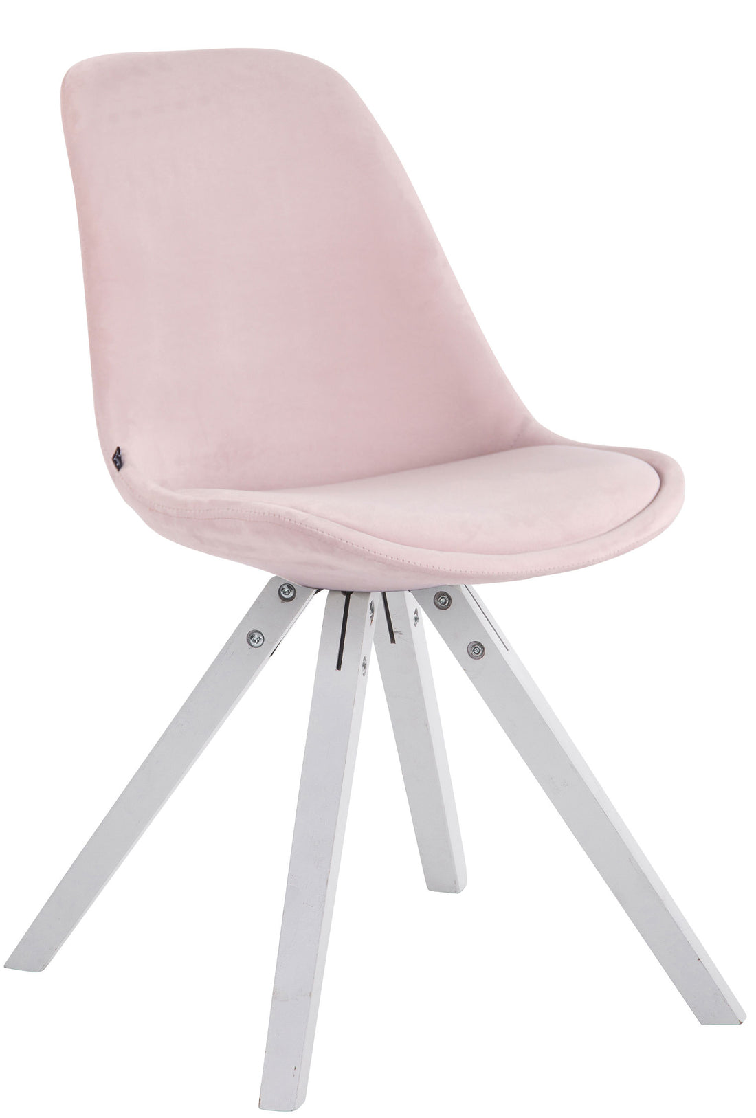 Set van 4 Fluwelen Eetkamerstoelen - Uitstekend Comfort - Luxe Design Kleur roze