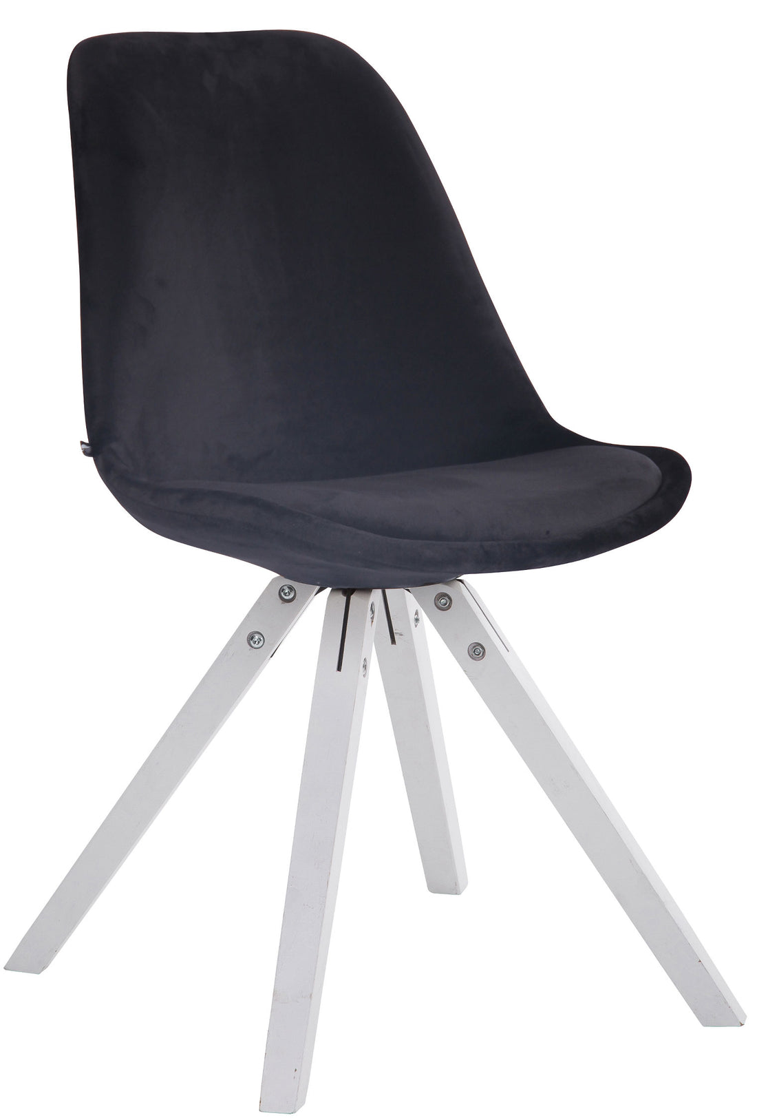 4-delige Set Fluwelen Eetkamerstoelen - Comfort Armstoelen - Luxe Stijlvol Ontwerp Kleur zwart