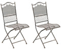 Set van 2 Nostalgische Tuinstoelen - Opvouwbare Stoelen - Handgemaakt & Stabiel Design Kleur brons