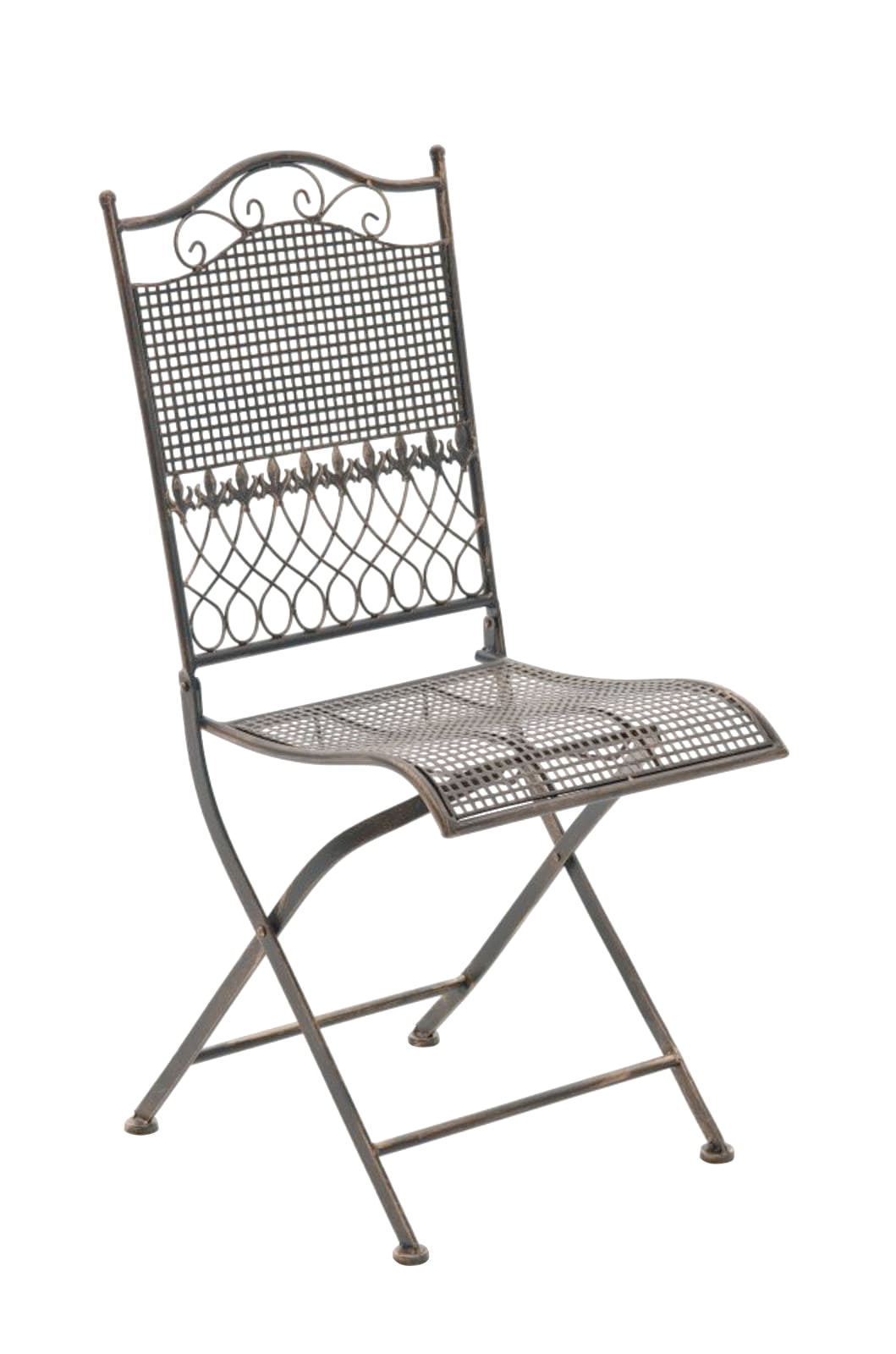 Set van 2 Nostalgische Tuinstoelen - Opvouwbare Stoelen - Handgemaakt & Stabiel Design Kleur brons