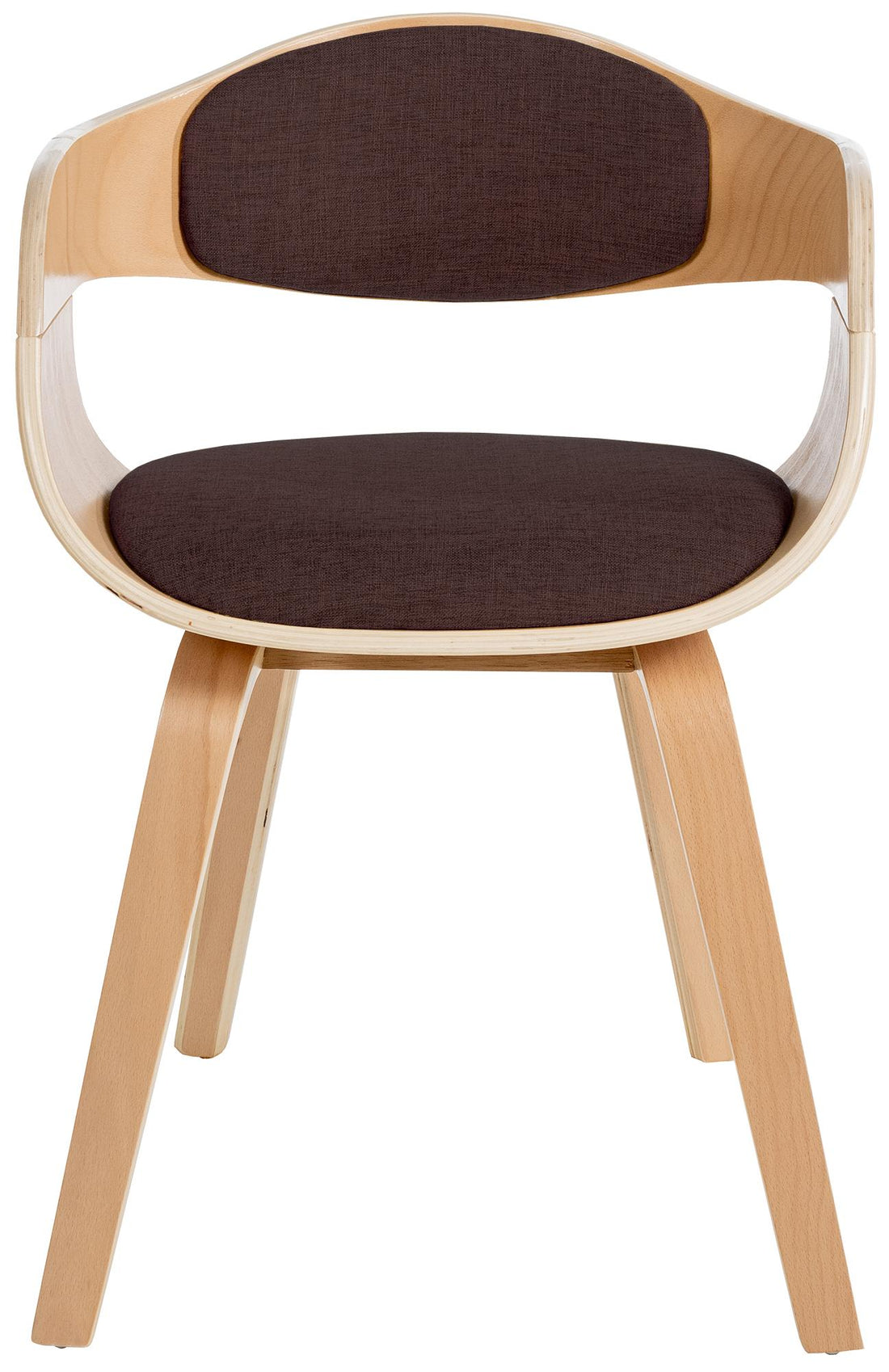 Set van 2 Eetkamerstoelen - Moderne Stoelen - Hoog Comfort Kleur natuur/bruin