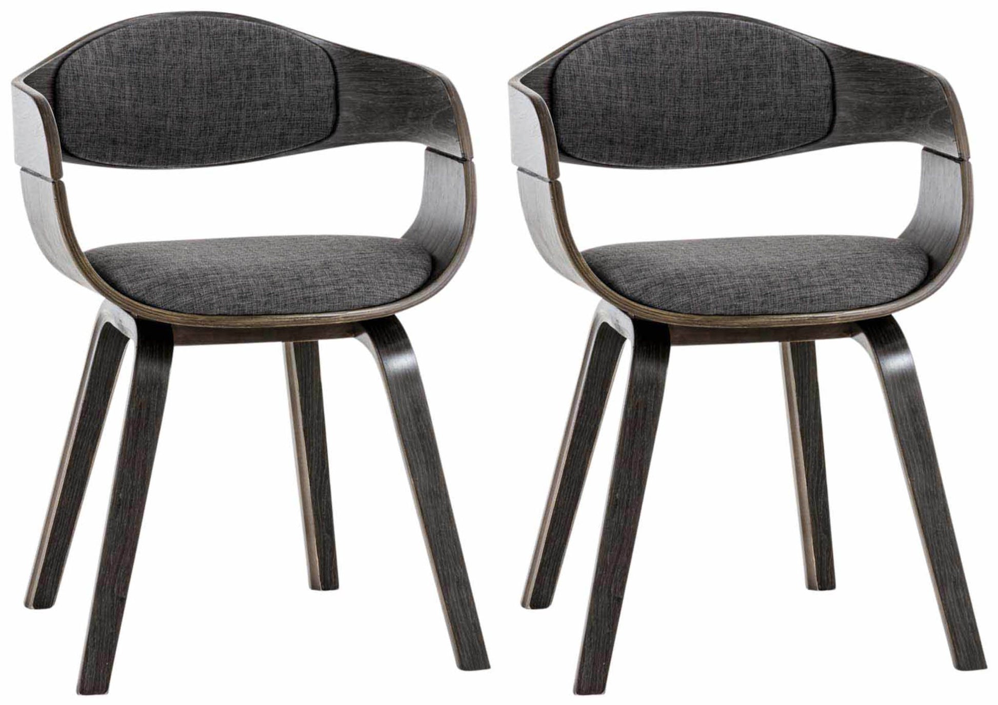 2-delige set Bezoekersstoelen - Conferentiestoelen - Stabiele Constructie Kleur grijs/lichtgrijs Onderstel Kleur grijs