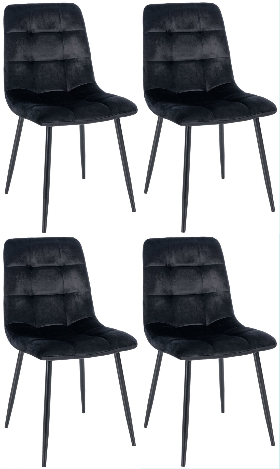 4-delige Set Eetkamerstoelen - Keukenstoelen - Comfortabele Bekleding Kleur grijs