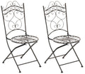 Set van 2 Nostalgische Klapstoelen - Retro Stijl - Uiterst Stabiel Design Kleur brons