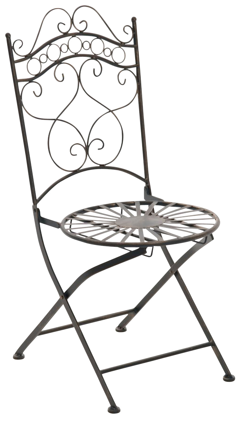 Set van 2 Nostalgische Klapstoelen - Retro Stijl - Uiterst Stabiel Design Kleur brons