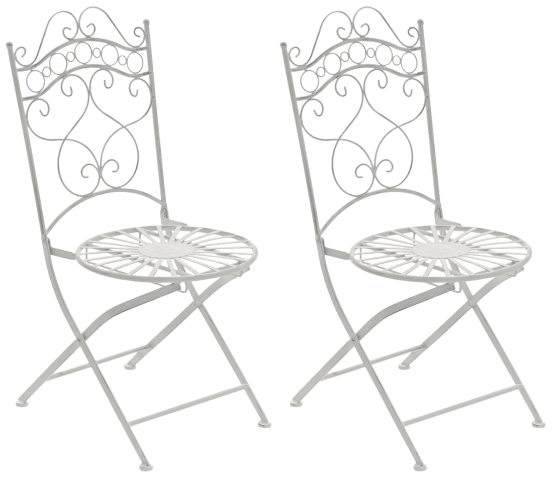 2-delige Set Retro Tuinstoelen - Nostalgische Stoelen - Handgemaakte Antieke Patina Kleur antiek bruin