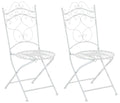 2-delige Set Retro Tuinstoelen - Nostalgische Stoelen - Handgemaakte Antieke Patina Kleur wit
