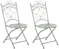2-delige set Klapstoelen - Vouwstoelen - Nostalgisch Design, Antieke Patina, Handgemaakt Kleur antiek-groen