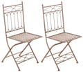 2-delige set Klapstoelen - Vouwstoelen - Nostalgisch Design, elegante blikvanger in de tuin Kleur antiek bruin