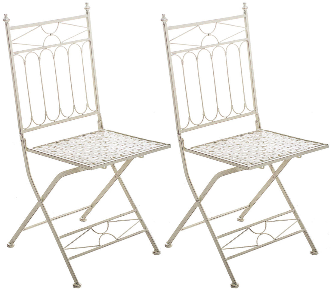 2-delige set Klapstoelen - Vouwstoelen - Nostalgisch Design, elegante blikvanger in de tuin Kleur antiek bruin