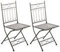 Set van 2 Nostalgische Klapstoelen - Vintage Stijl - Handgemaakte Ornamenten Kleur brons