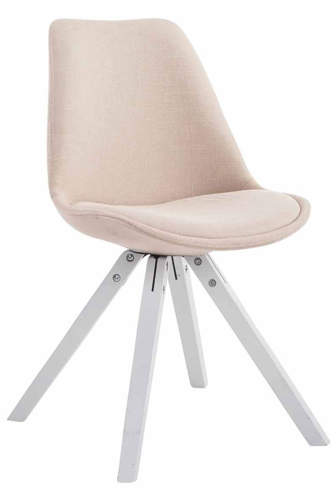 Set van 4 Eetkamerstoelen - Keukenstoelen - Optimale Zitcomfort Kleur crème