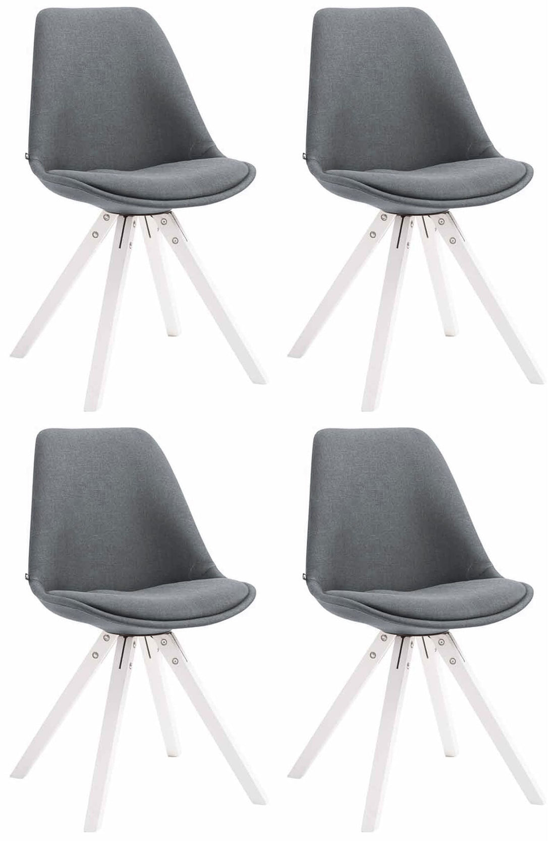 4 Stijlvolle Eetkamerstoelen - Keukenstoelen - Optimaal Comfort Kleur donkergrijs