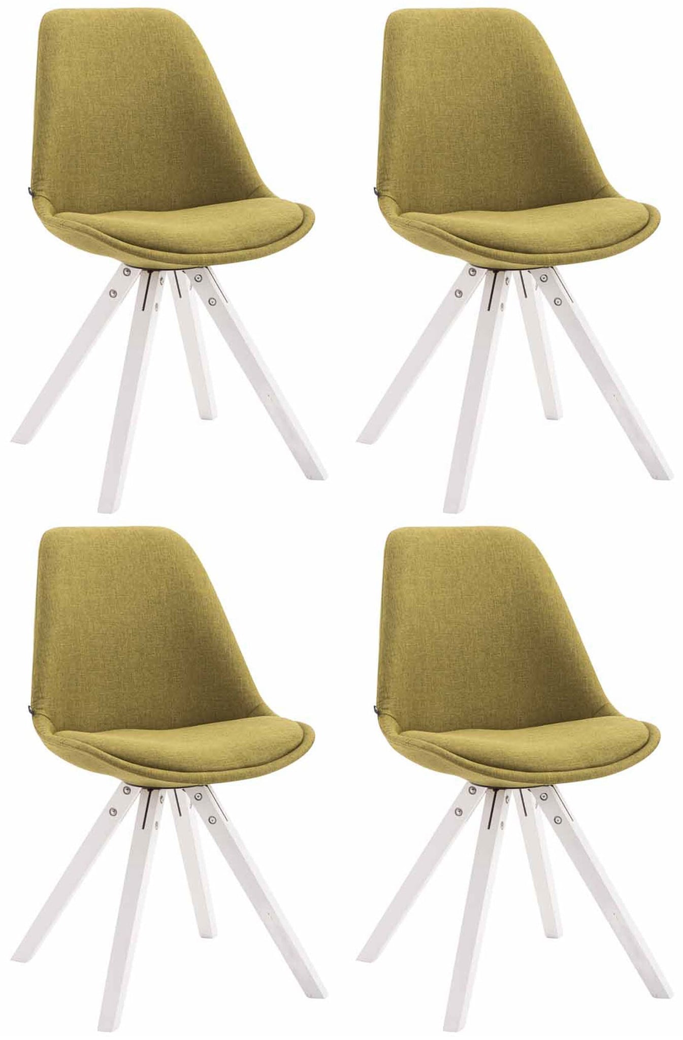 4-delige set Eetkamerstoelen - Keukenstoelen - Fantastisch Zitcomfort Kleur groen
