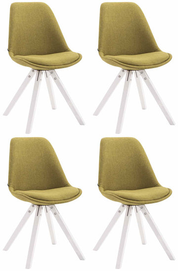 4-delige set Eetkamerstoelen - Keukenstoelen - Fantastisch Zitcomfort Kleur groen