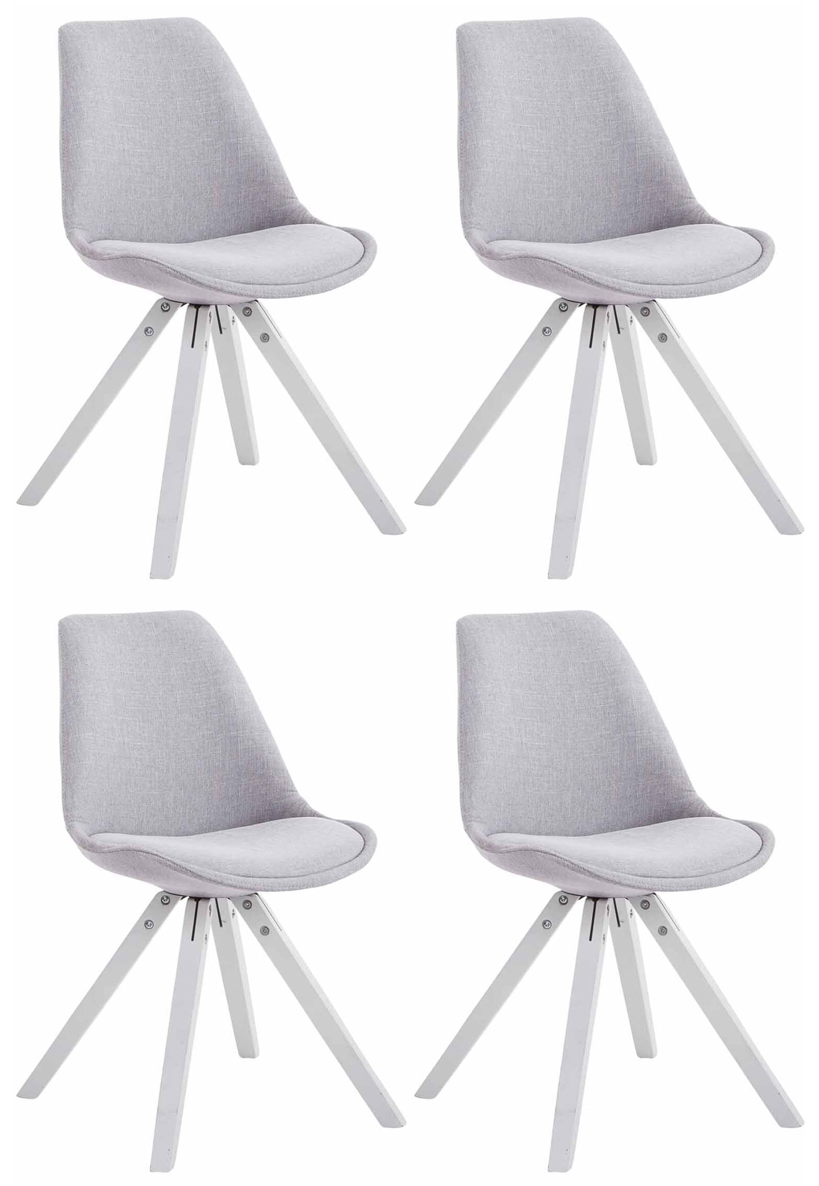 Set van 4 Eetkamerstoelen - Comfortstoelen - Uitstekend Zitcomfort Kleur grijs