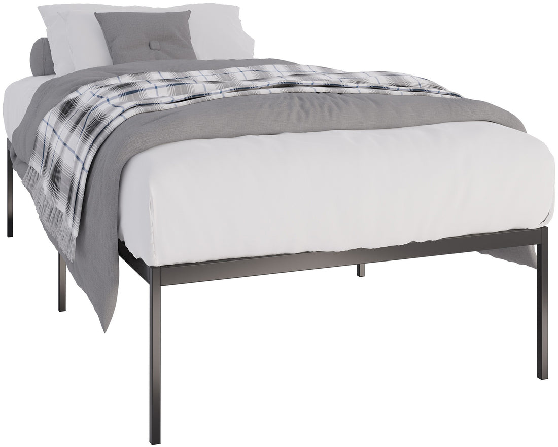 Zwart Metalen Bed - Stalen Frame - Robuust en Betrouwbaar, Ruimte voor Opberging Kleur zwart