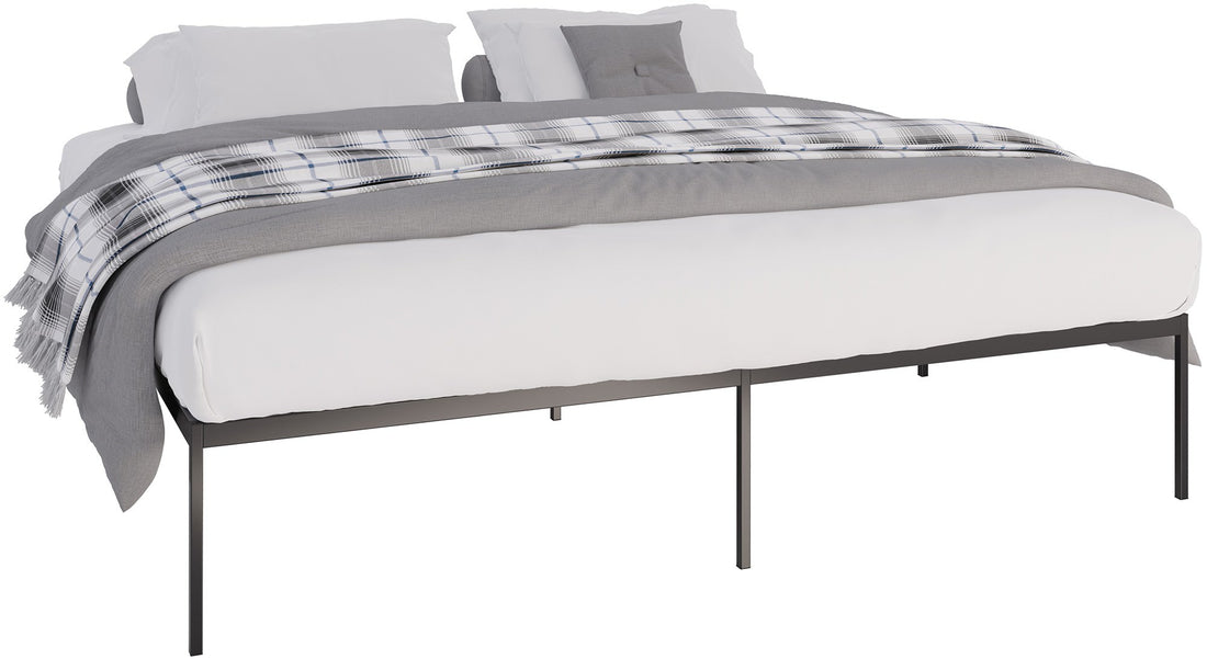 Stijlvol Metalen Bedframe - Modern Design - Duurzaam & Ruime Opbergruimte Kleur zwart