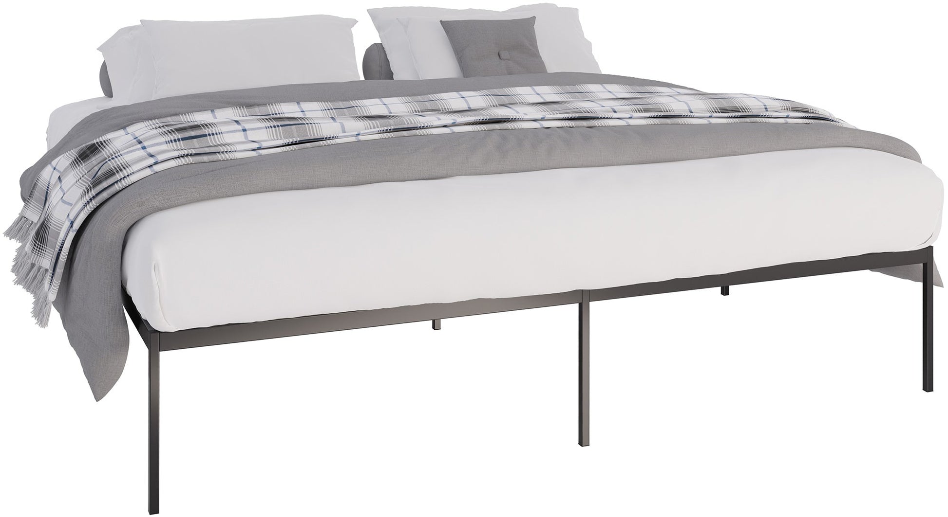 Stijlvol Metalen Bedframe - Modern Design - Duurzaam & Ruime Opbergruimte Kleur zwart