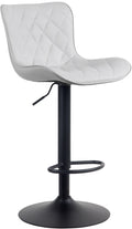 Witte Kunstleren Barkruk - Verstelbare Kruk - Moderne Look & Hoog Comfort Kleur wit