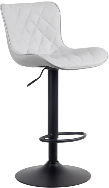 Witte Kunstleren Barkruk - Verstelbare Kruk - Moderne Look & Hoog Comfort Kleur wit