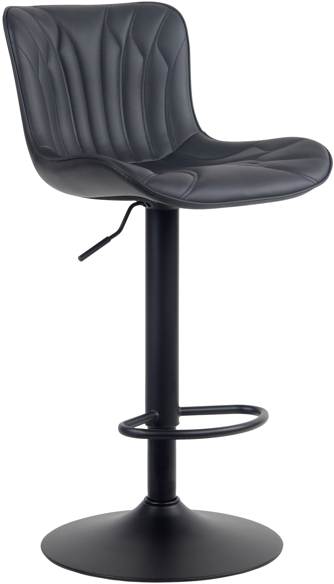 Barkruk - Draaikruk - Hoog zitcomfort, verstelbaar, Robuuste en stijlvolle eyecatcher Kleur zwart Materiaal kunstleer