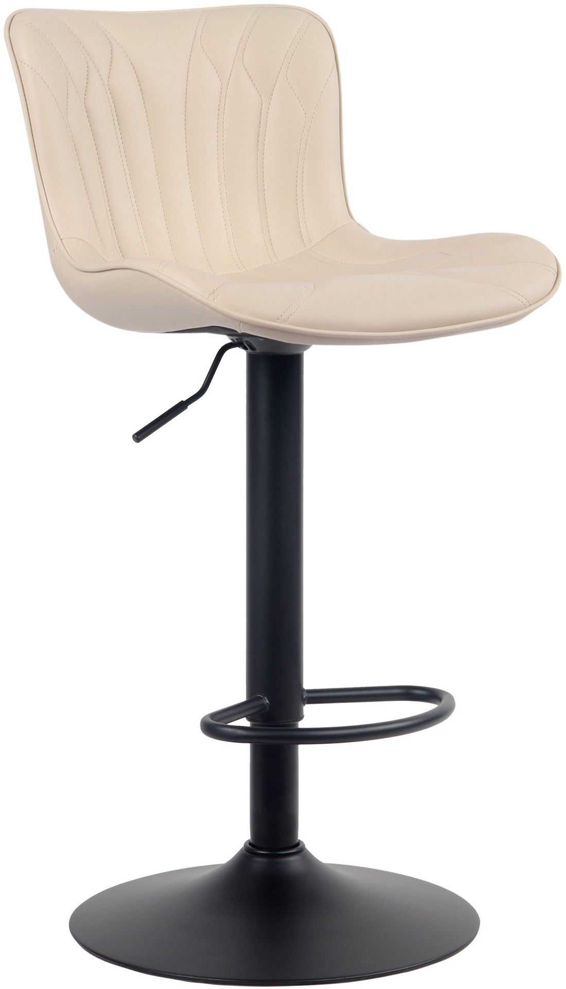 Barkruk - Draaikruk - Hoog zitcomfort, verstelbaar, Robuuste en stijlvolle eyecatcher Kleur zwart Materiaal kunstleer